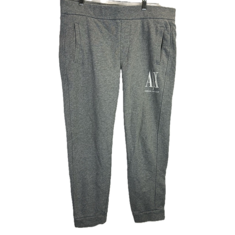Armani Exchange Men’s Icon Fleece Gray Jogger Sweatpants Size L